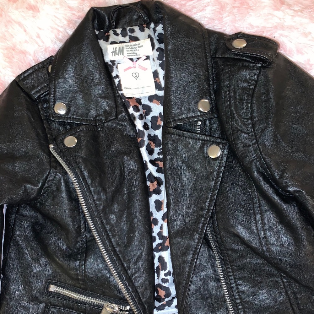 H&M pleather girls jacket